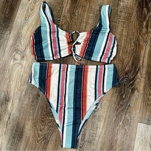 NWT Cupshe Women's Two Piece High Waist Bikini and Bandeau swimsuit size 1X